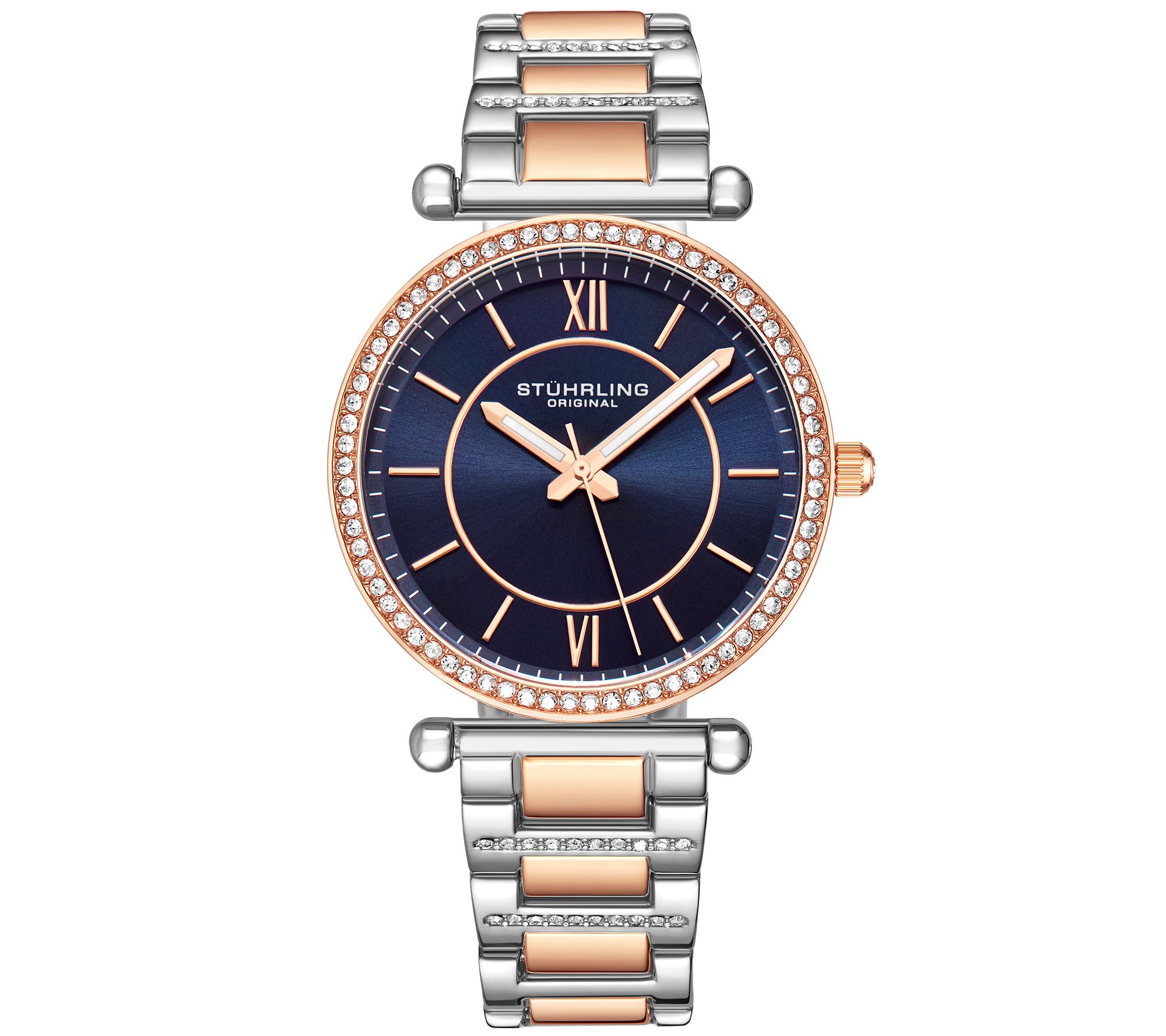Stuhrling Womens Aria Two-Tone Crystal Watch