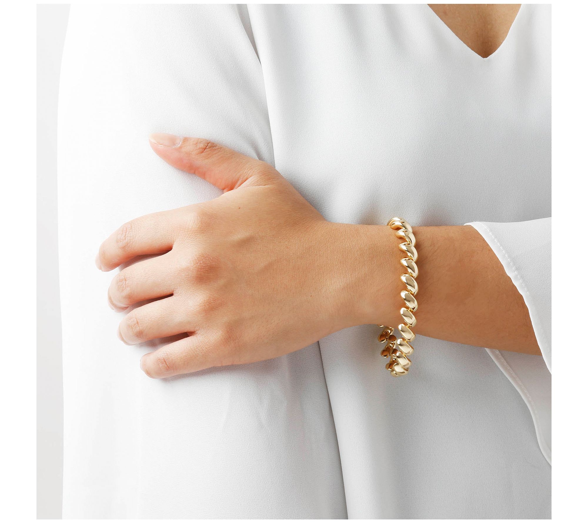 Veronese 18K Clad Polished San Marco Bracelet