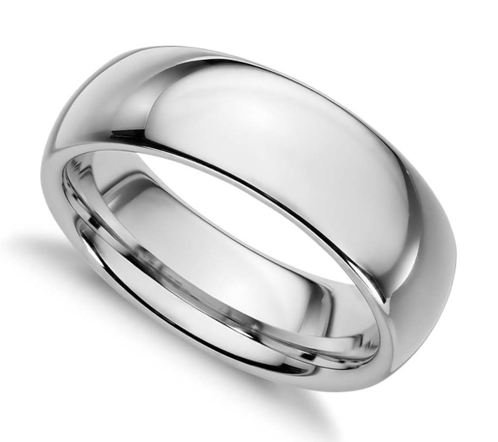 Sterling Silver 7MM Silk Fit Unisex Wedding B a nd Ring