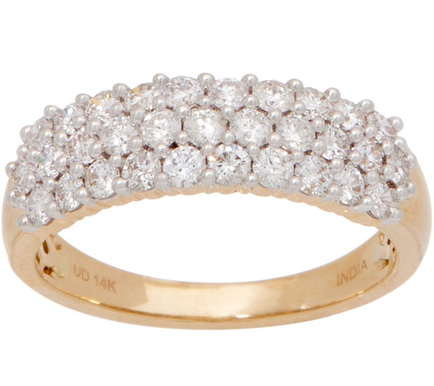 Affinity Diamond 14K Gold Band Ring, 1.00 cttw
