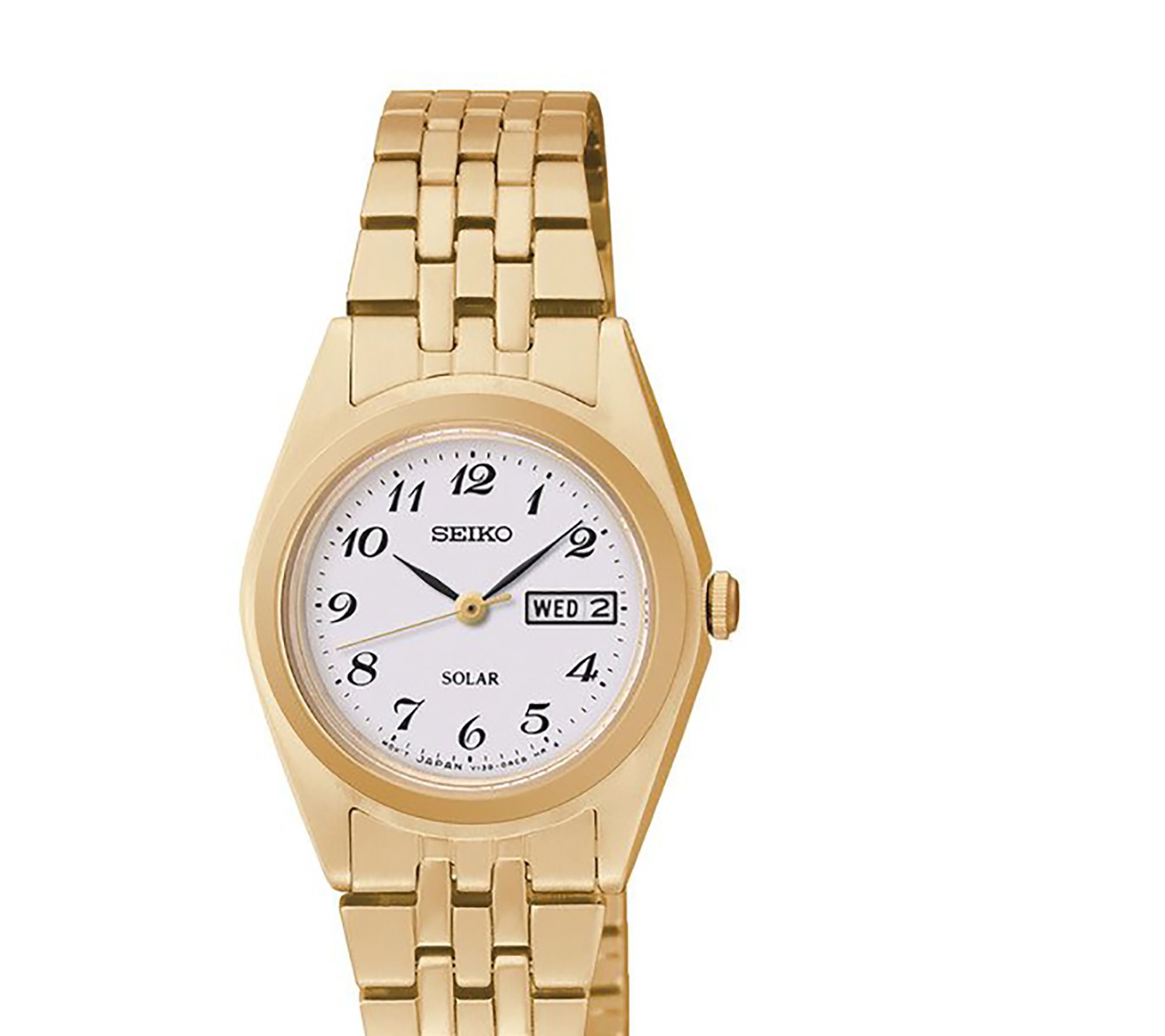 Seiko Womens Goldtone White Dial Watch