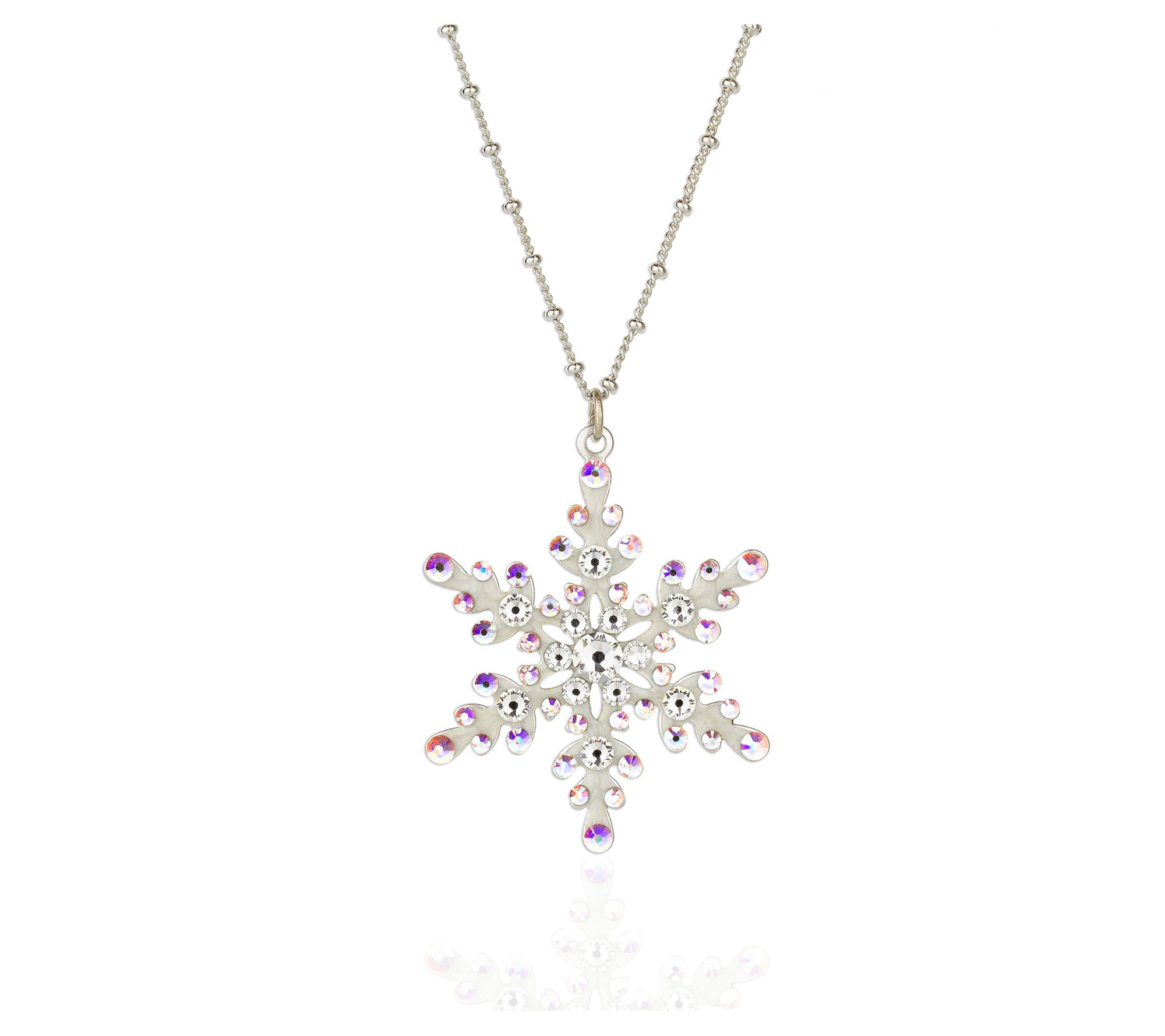 Anne Koplik Swarovski Crystal Snowflake Pend an t w/ Chain