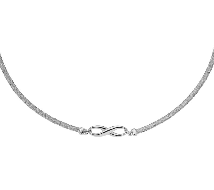 Italian Silver Infinity Necklace Sterling, 10.8 g