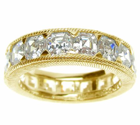 Judith Ripka Sterling 14K-Clad Diamonique Etern ity Ring