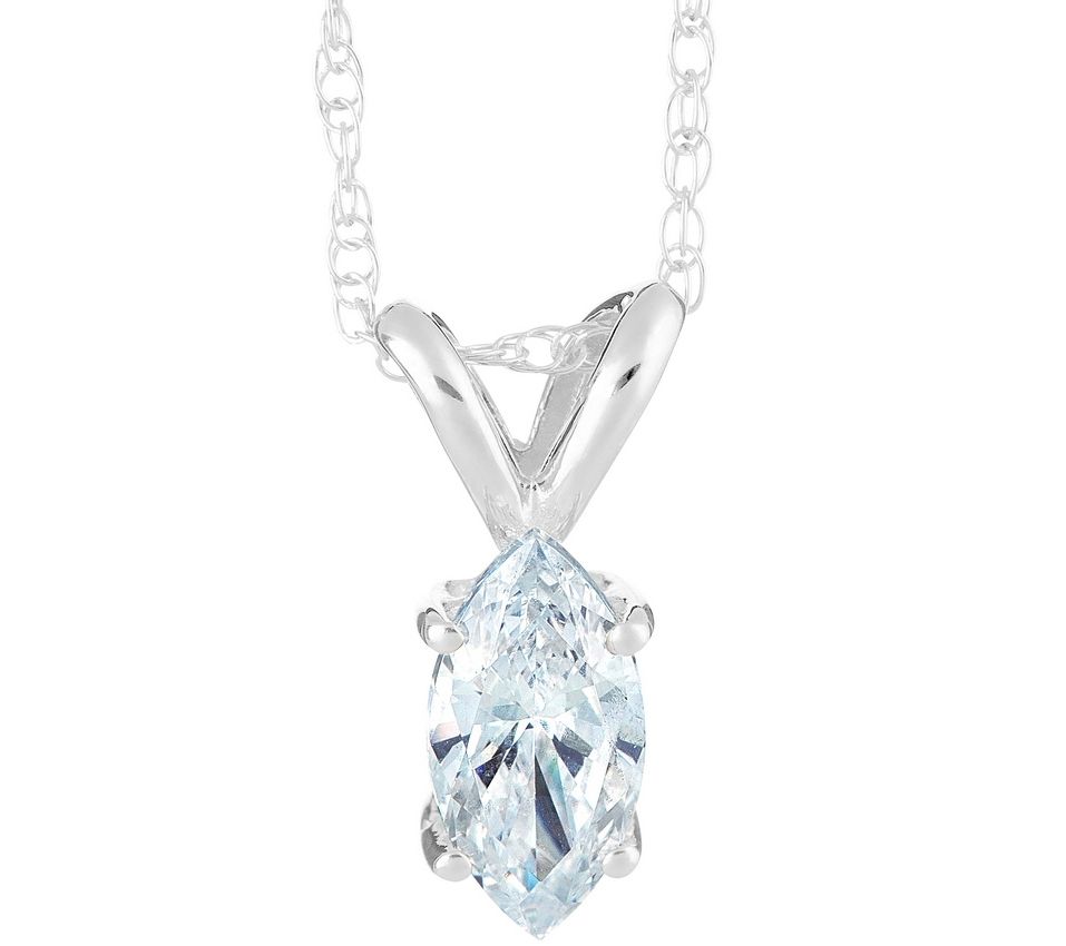 Affinity 1/2 ct Diamond Pendant, 1 4K White Gol d