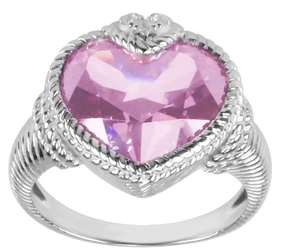 Judith Ripka Sterling, Synthetic Gemstone Heart Ring