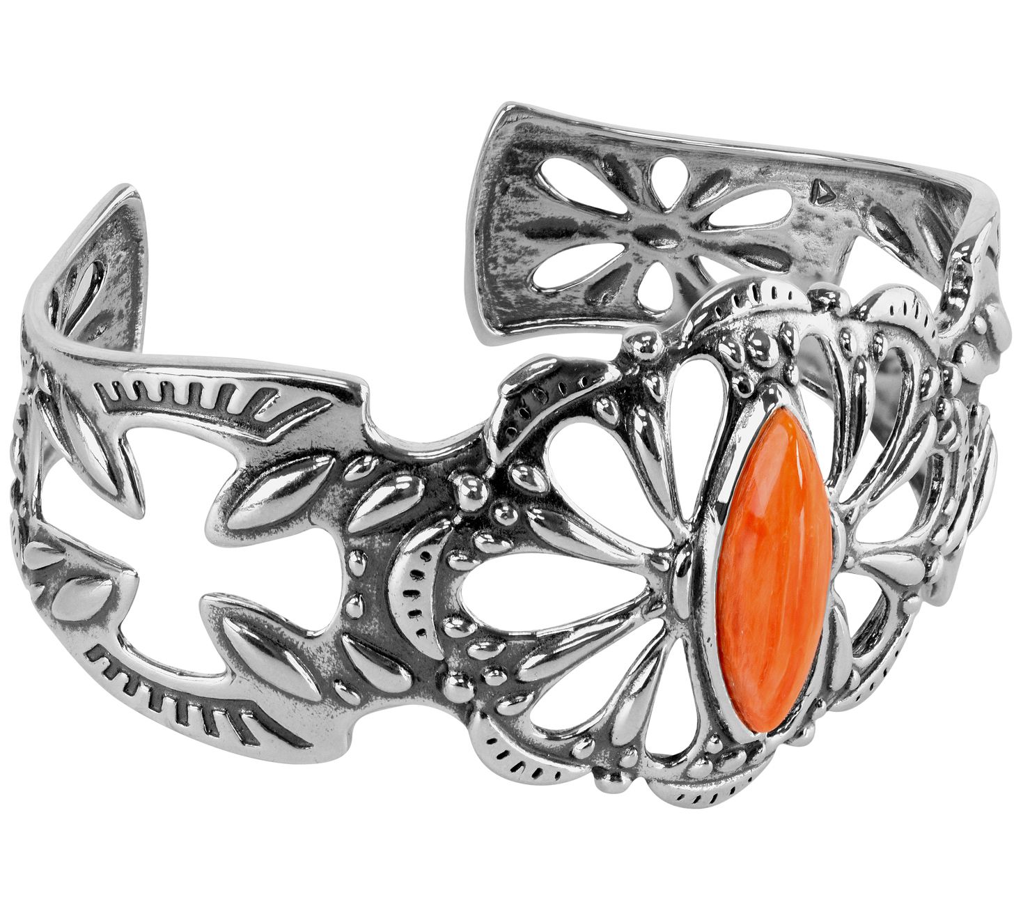 American West Classics Sterling Silver Gemst on e Cuff