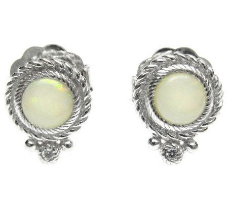 Judith Ripka Sterling Round Birthstone E arring s