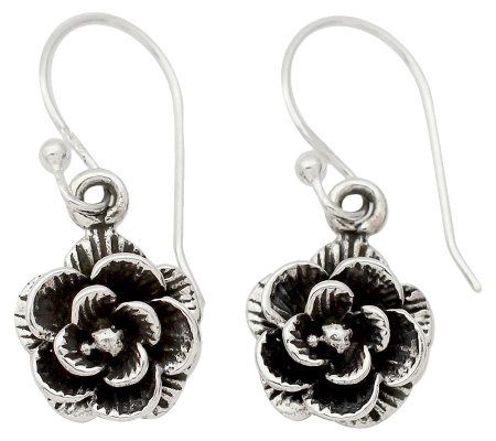 Novica Artisan Crafted Sterling "Rose Garden" Earrings