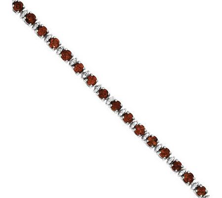 7 Sterling Gemstone Tennis Bracelet