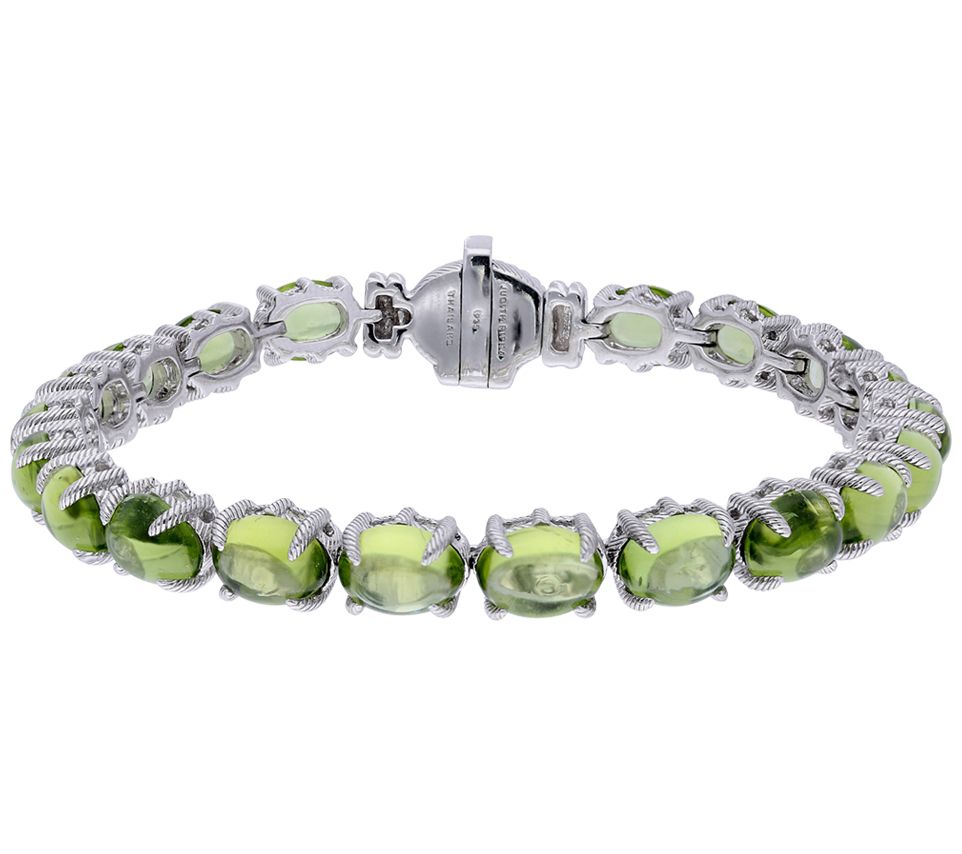 Judith Ripka Sterling Peridot Tennis Bracelet