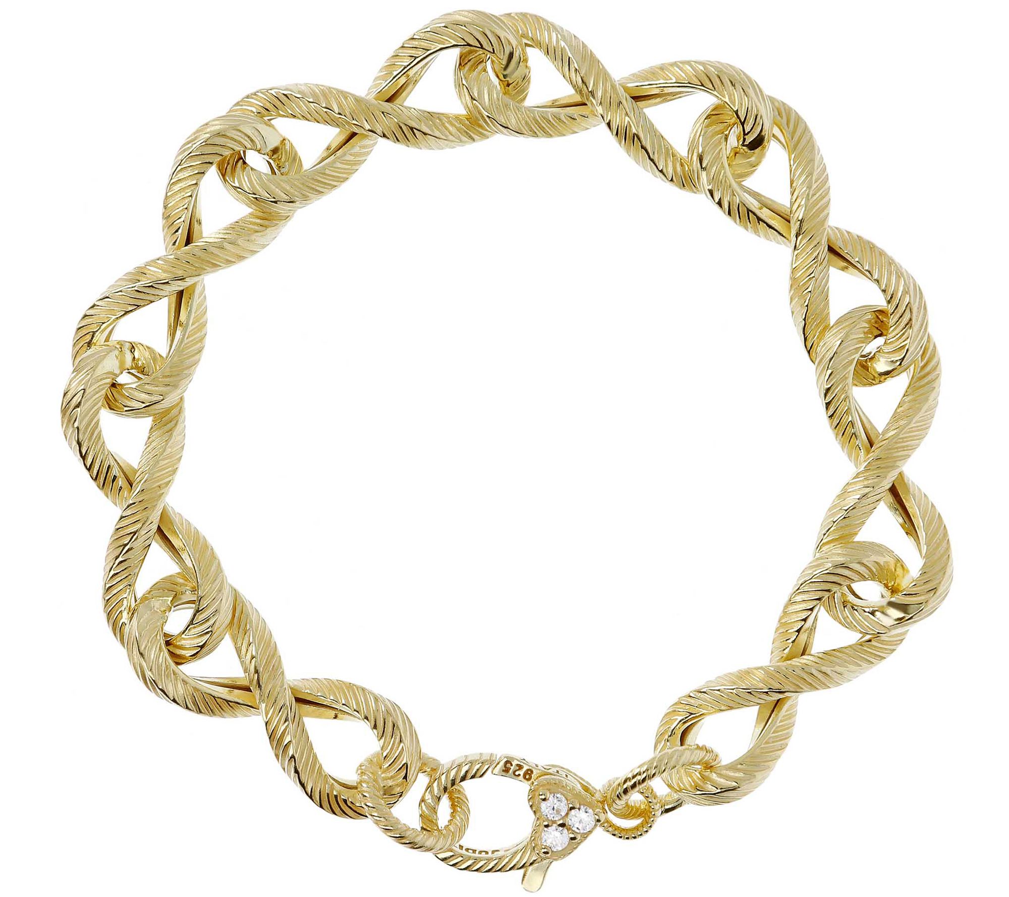 Judith Ripka Verona 14K-Clad Infinity Link Brac elet 14.5g