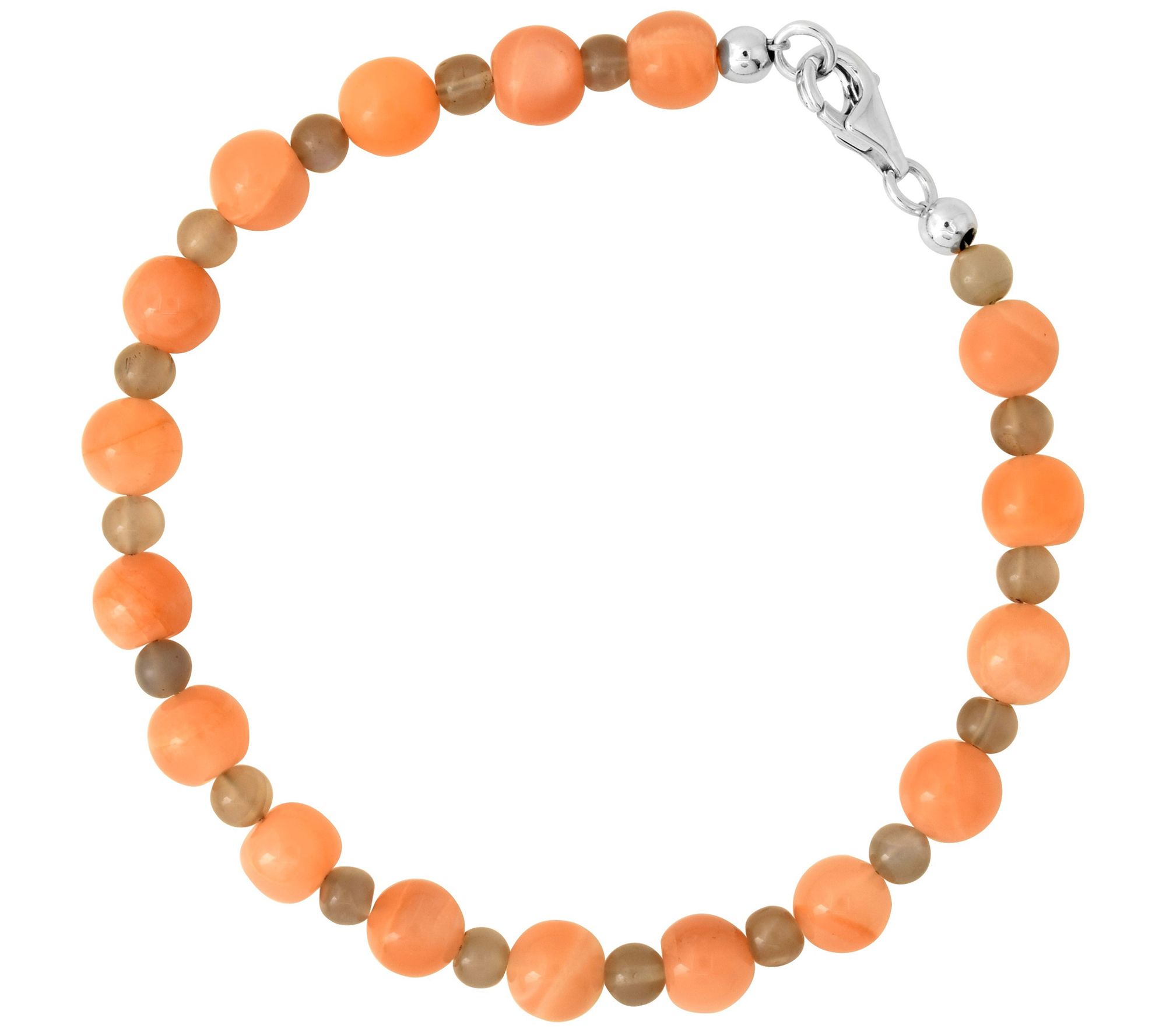 Sterling Silver Multi-Color Moonstone Bracelet