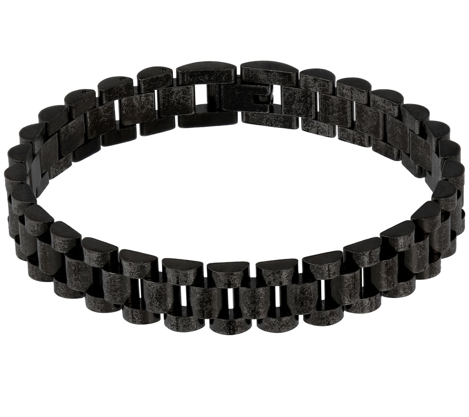 Mistero for Him Men's Panther Link Stainless Steel Bracelet