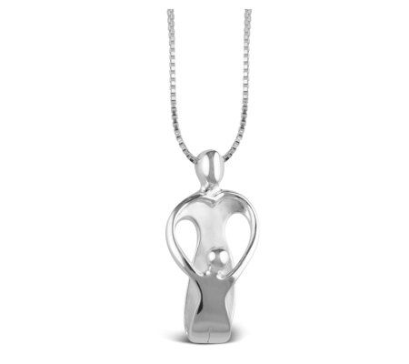 Loving Family Sterling Mother & Child Personal zed Pendant