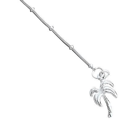Sterling Palm Tree Anklet