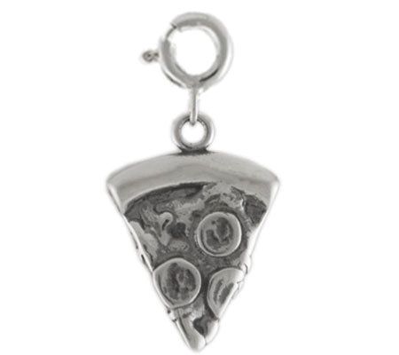 Sterling Pizza Slice Charm
