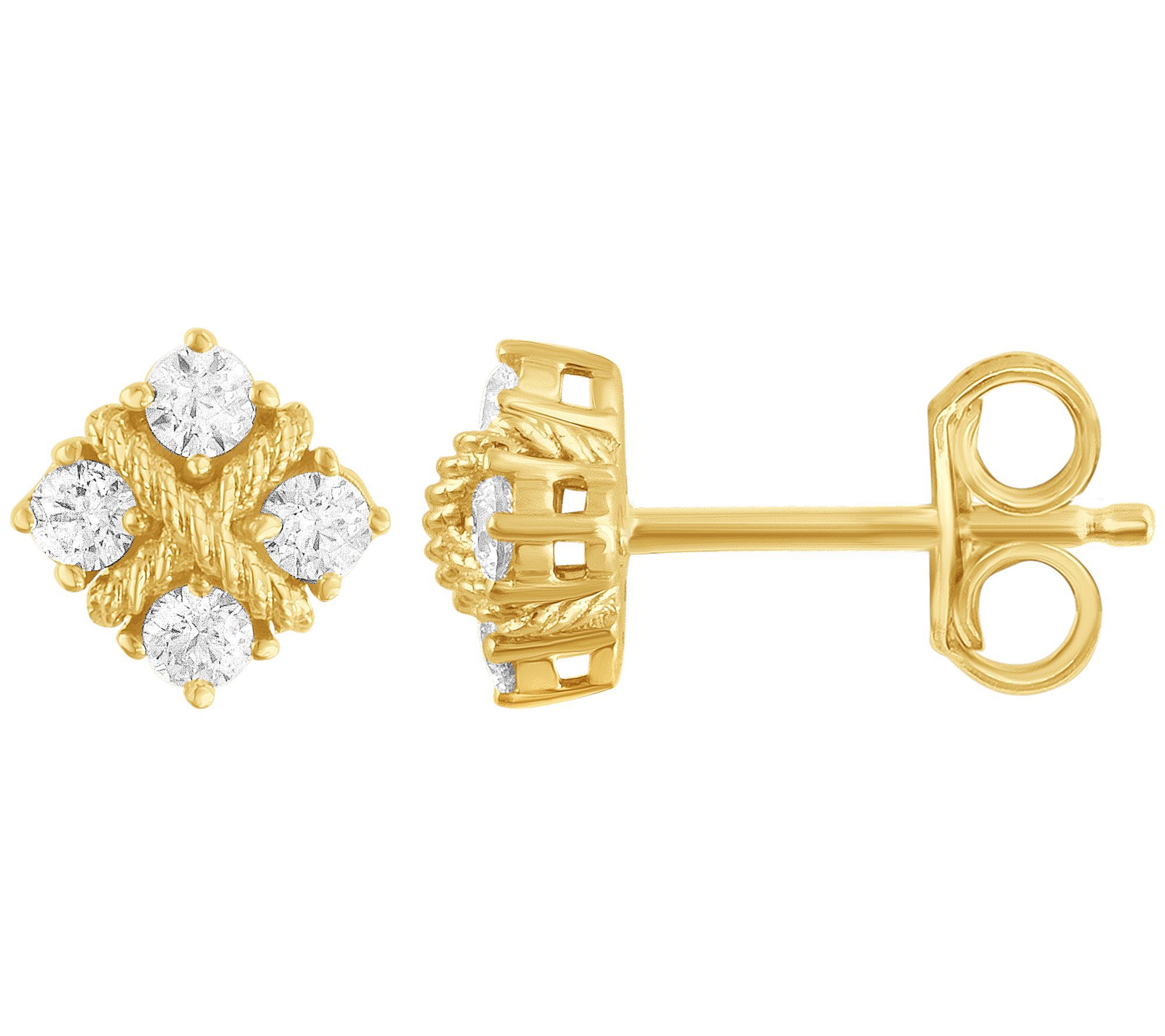Judith Ripka 0.30 cttw 14K Gold Diam ond Earrin gs
