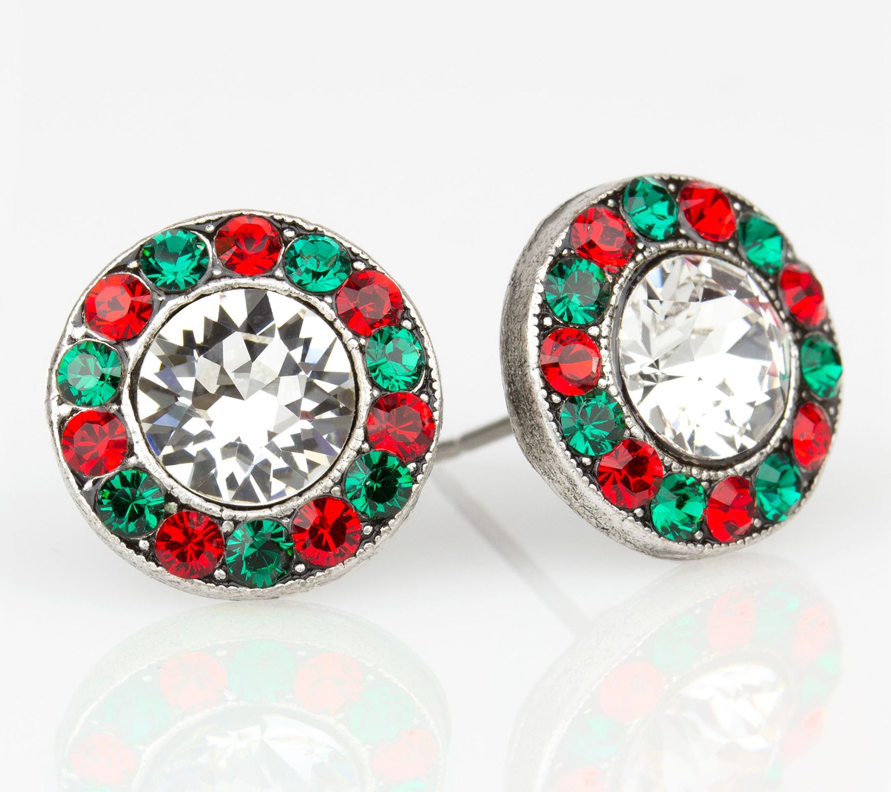 Anne Koplik Crystal Halo Stud Earrings