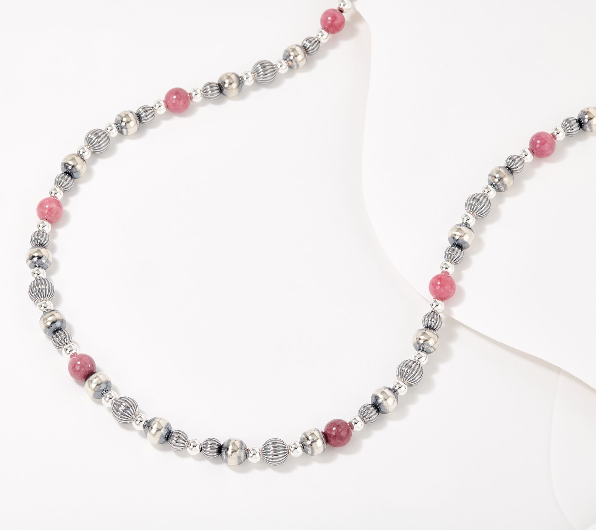 American West Sterling Silver and Bead 32 Necklace