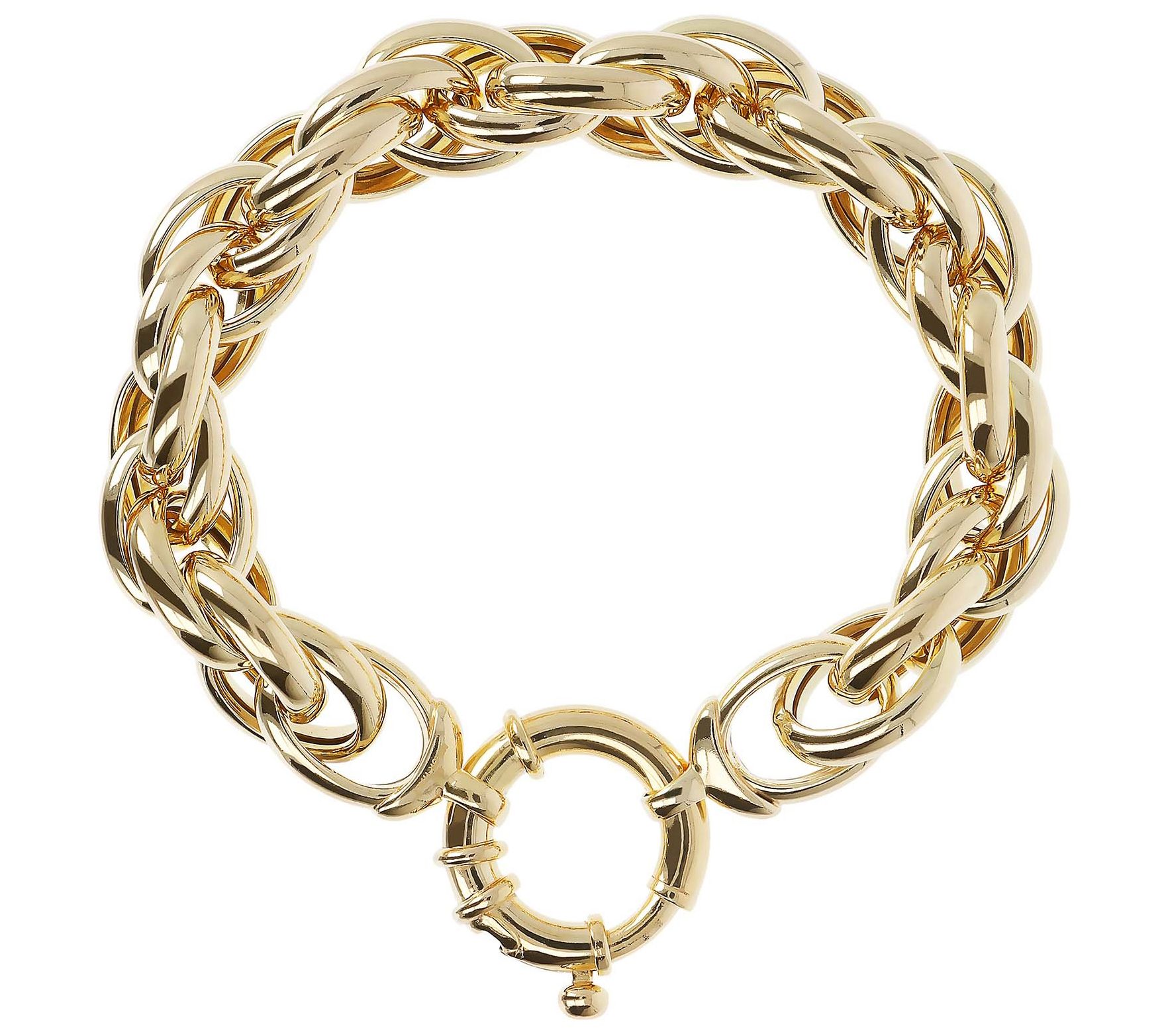 Italian Silver 8 Bold Oval Link Bracelet, 44.8 g