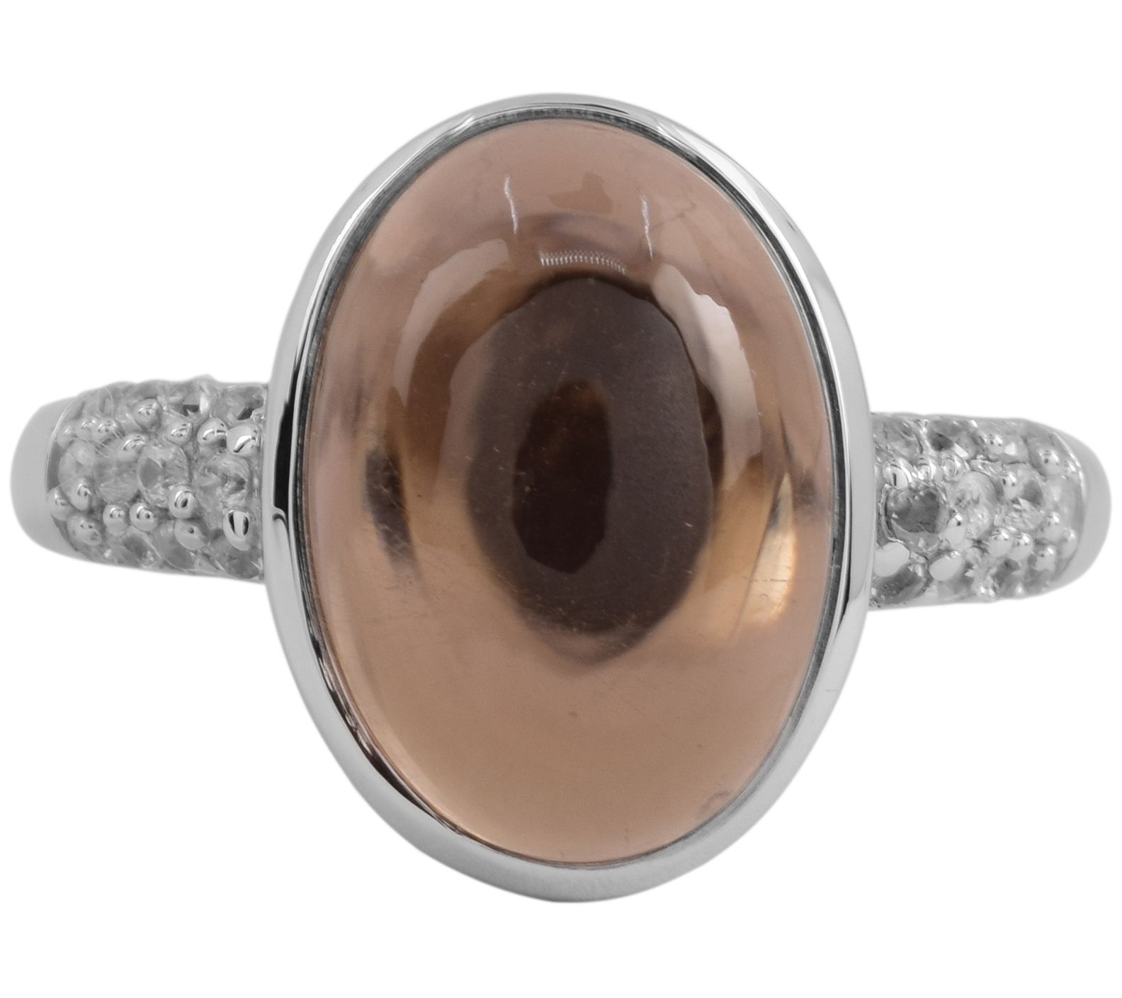 Affinity Gems Quartz & White Zircon Ring, Sterling Silver