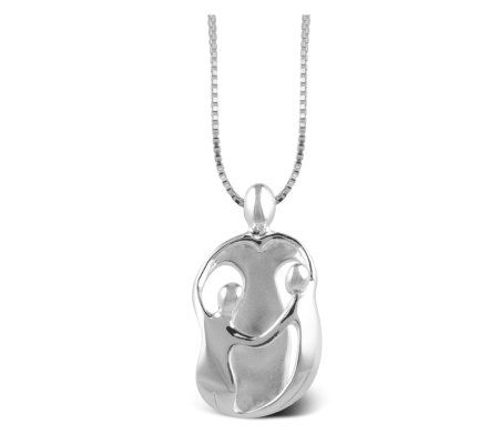 Personalized Ster. Mother/2 Children Loving F a mily Pendant