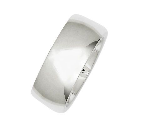 Sterling 9mm Polished Silk Fit Ring