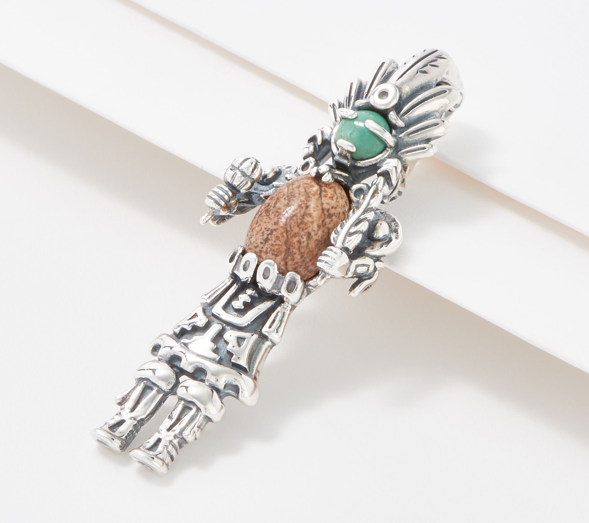 American West Kachina Gemstone Sterling Silver Enhancer