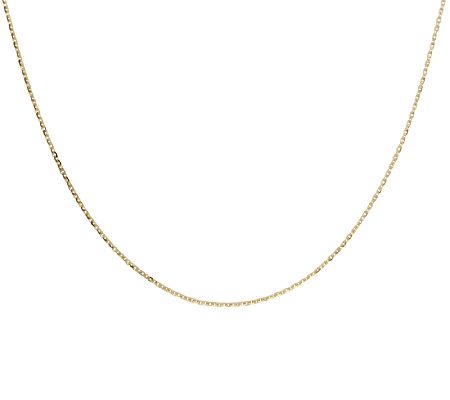 Veronese 18K Clad 18" Forzatina Diamond Cut Ova l Link Chain