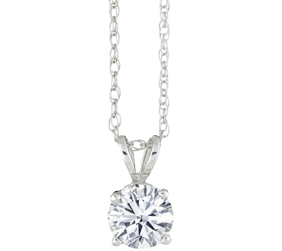 Affinity 1/3 ct Round Diamond Pendant w/ Chain , 14K Gold