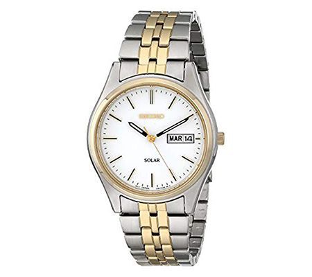 Seiko Mens Two-Tone Stainless Steel Watch w/ D ate Window