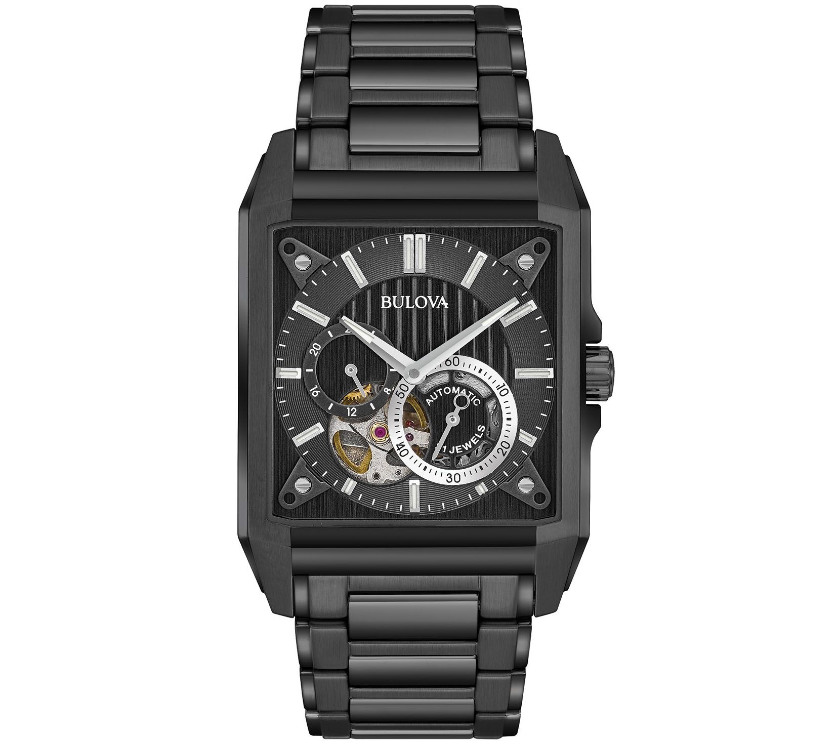 Bulova Mens Automatic Black IP Watch