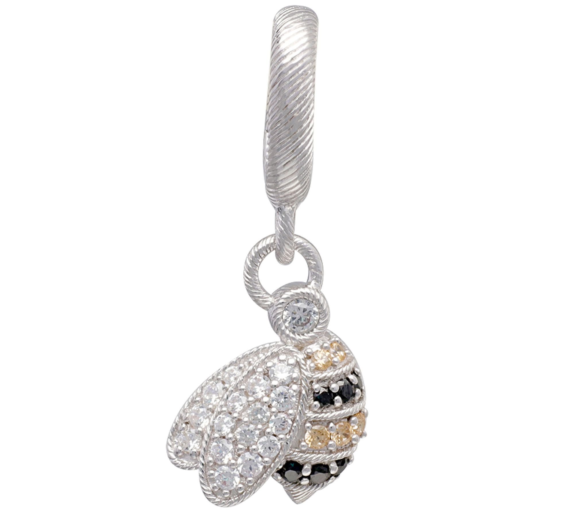 Judith Ripka Sterling Diamonique Bumble Bee Cha rm
