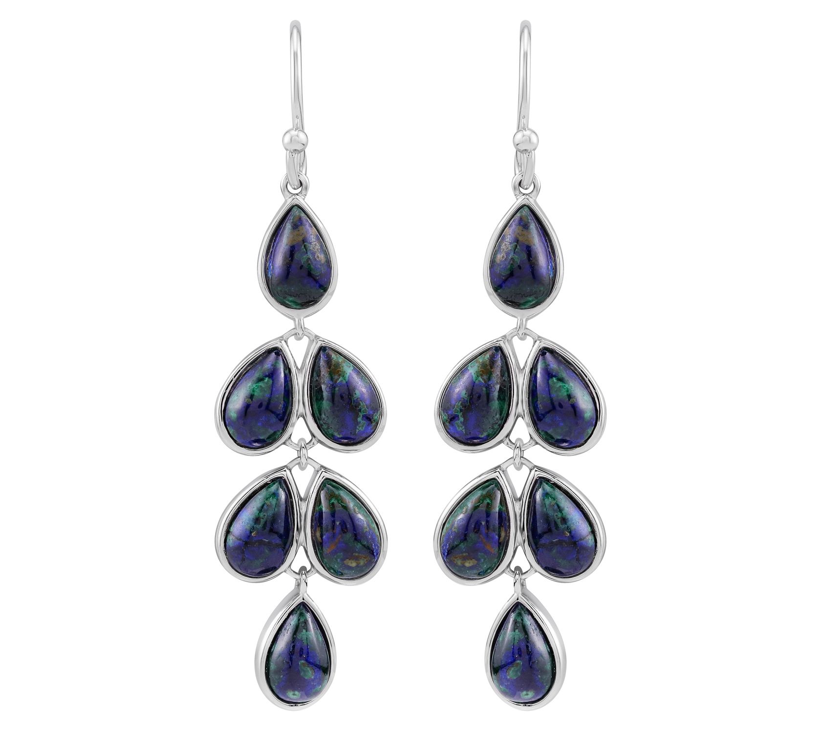 Generation Gems Sterling Silver Gemstone D angl Earrings