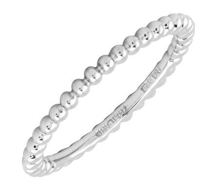 Simply Stacks Sterling Silver Polished 1.5mm Be aded Ring