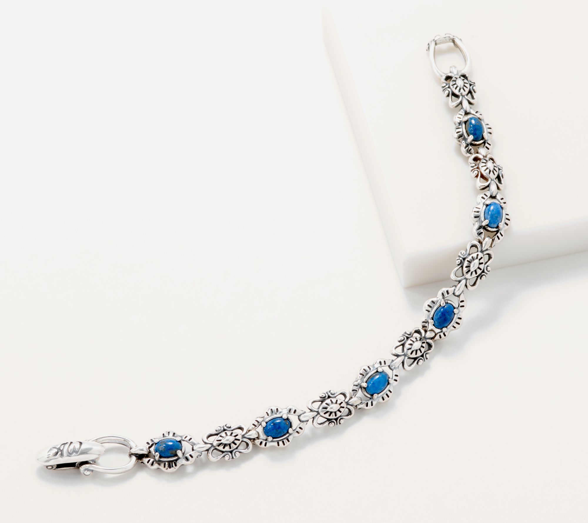 American West Sterling Silver Gemstone Tennis Bracelet