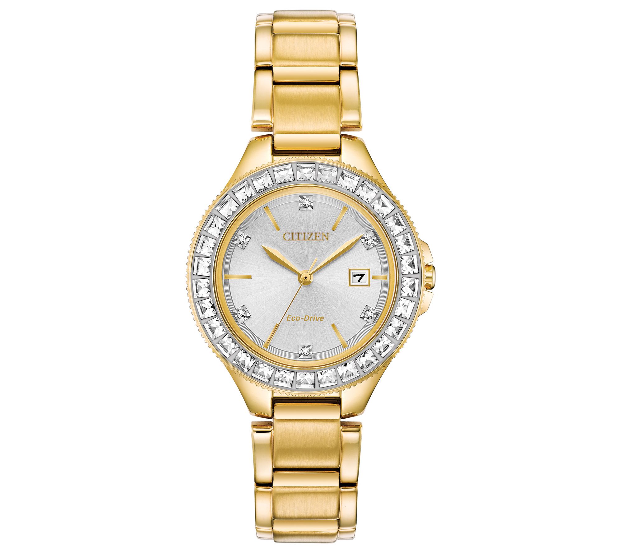 Citizen Eco-Drive Swarovski Goldtone Watch