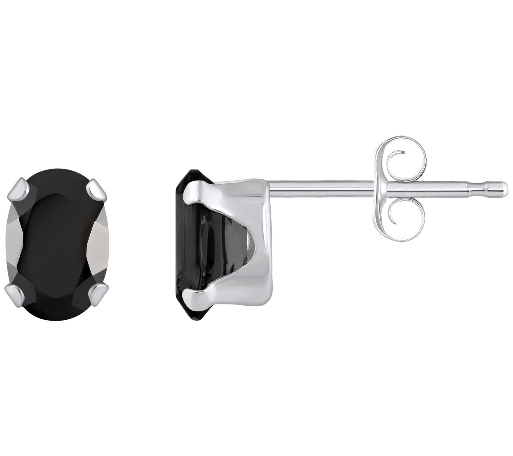 Affinity Gems Oval Onyx Stud Earrings, 10K Gold
