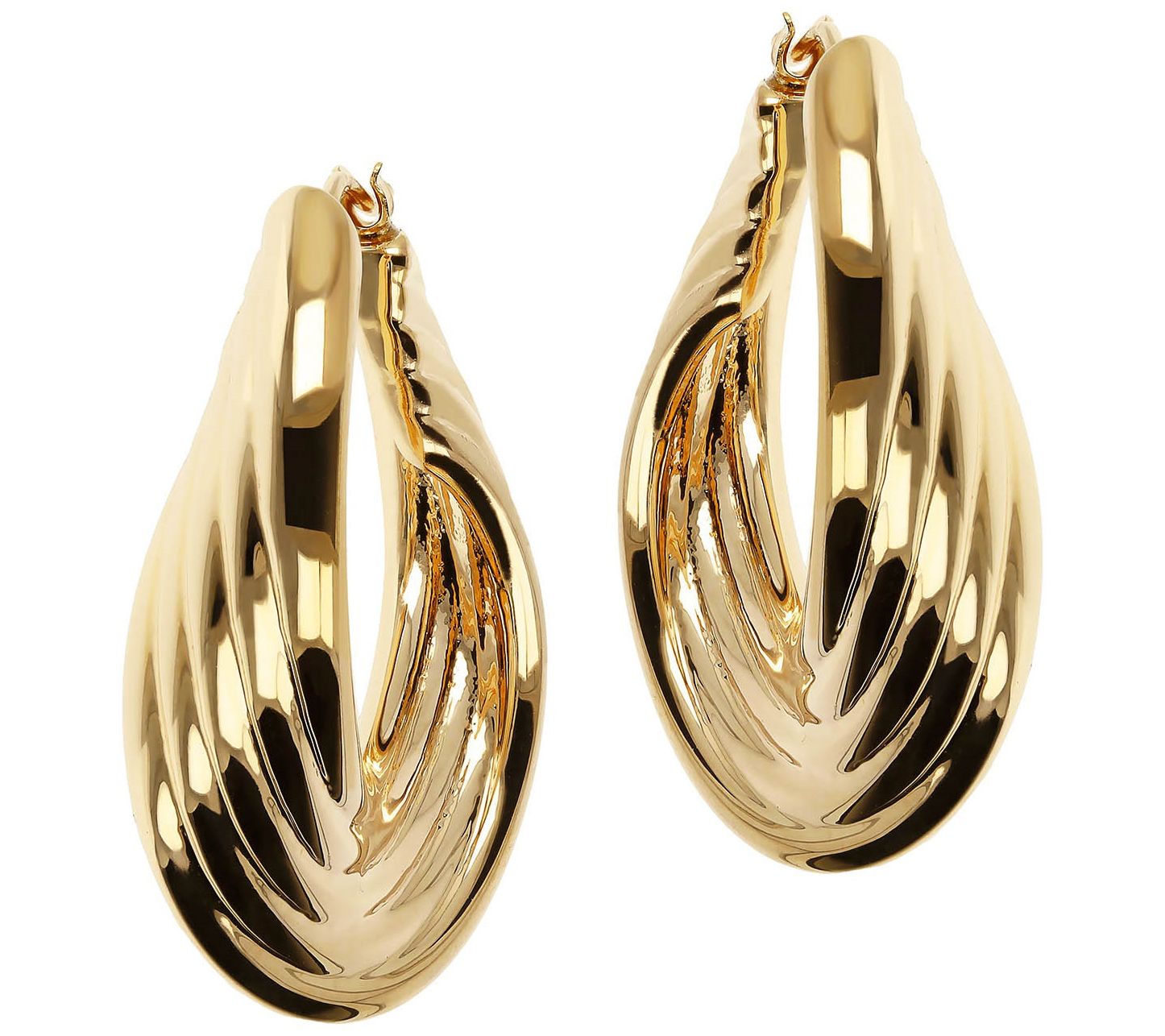 Oro Nuovo Polished Twisted Multi-Hoop Earrings, 14K Gold