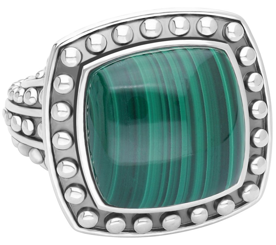 Tiffany Kay Studio Sterling Malachite Beaded Co ktail Ring