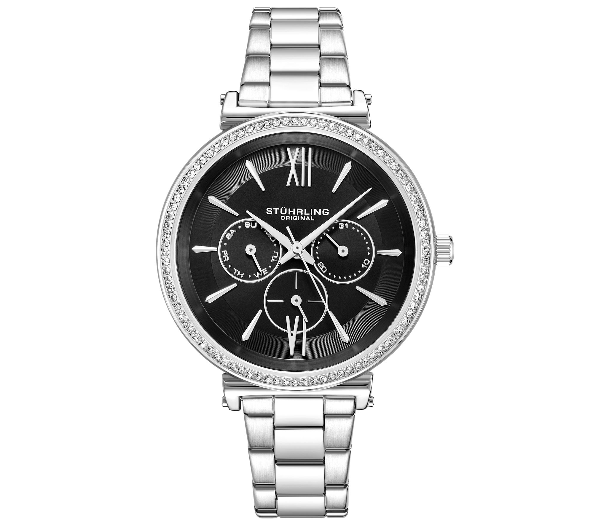 Stuhrling Womens Aria Multi-Function Watch wit h Black Dial