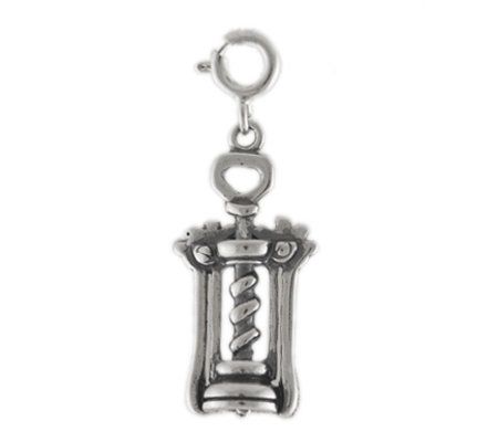 Sterling Corkscrew Charm