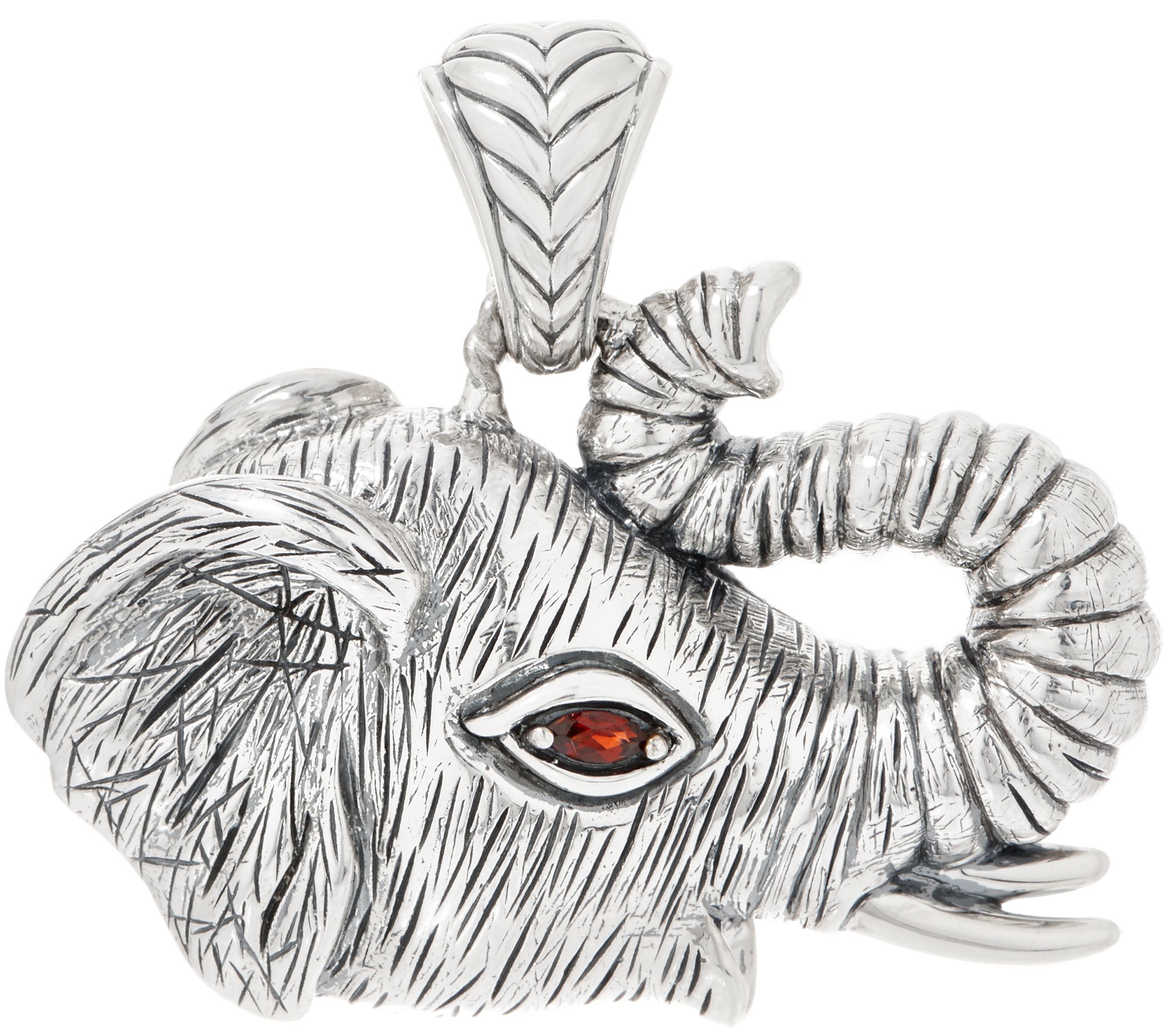 JAI Sterling Silver & Gemstone Elephant Enhancer, 21.1g