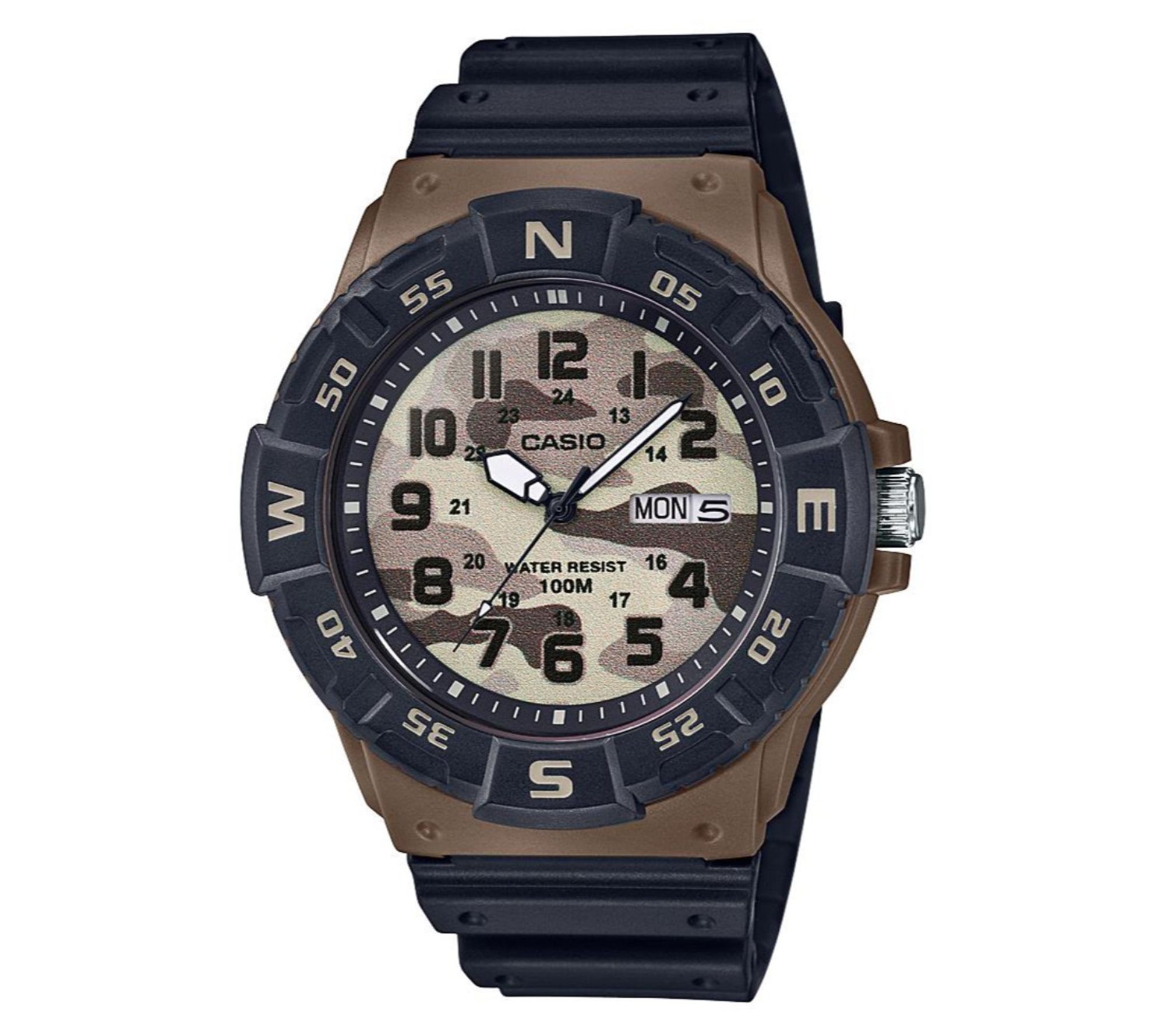 Casio Mens Dive-Style Watch, Brown Camo
