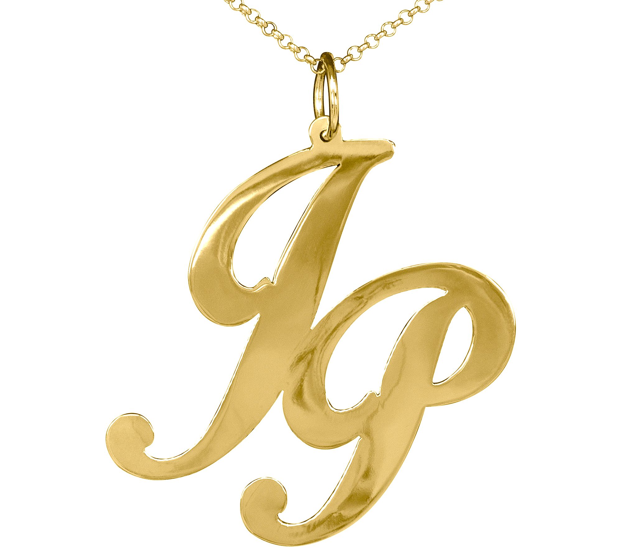 14K Gold-Plated Sterling Personalized Monogram Chain