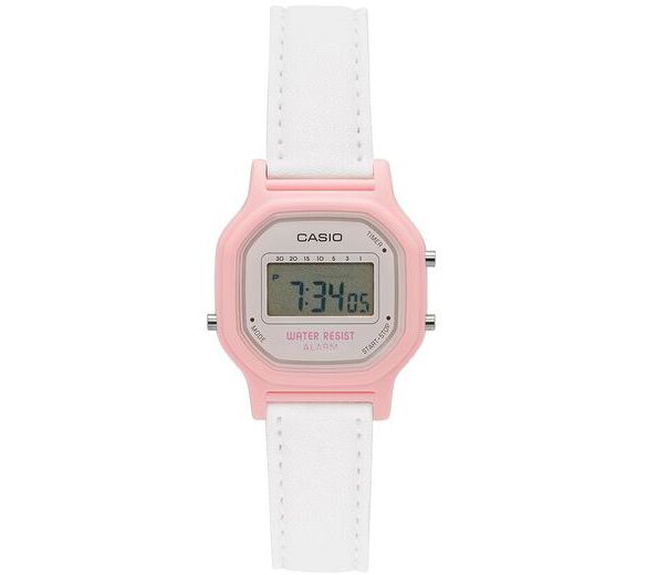 Casio Womens White and Pink Digital Watch