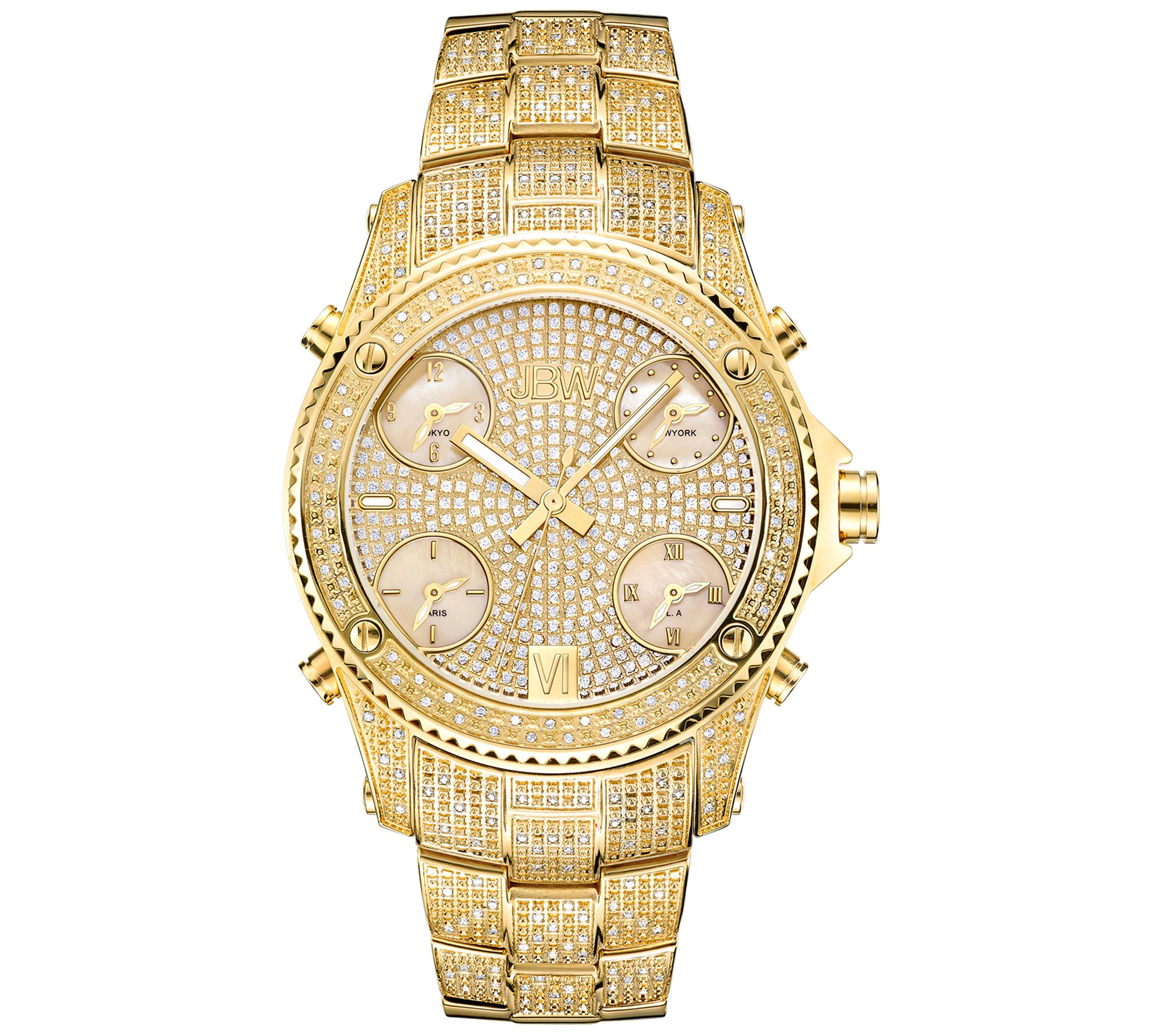 JBW Mens Jet Setter 2.30 cttw Diamond Watch