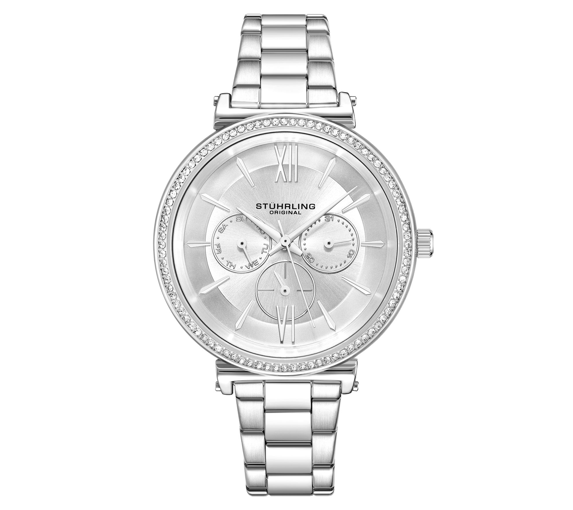 Stuhrling Womens Aria Multi-Function Watch wit h Silver Dial
