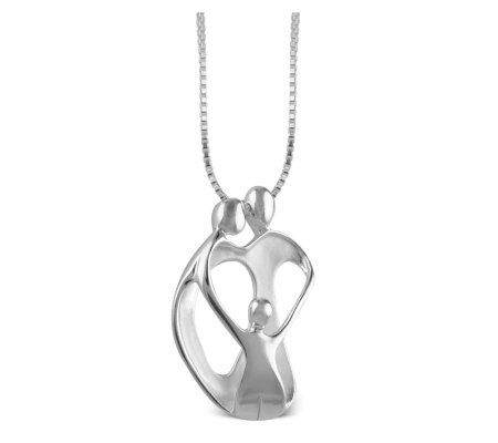 Personalized Sterling Parents & Child Loving F amily Pendant